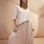 OUI 92422 Maxi Skirt in Rose Copper