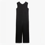 Moriana Viscose Blend Satin Jumpsuit in Black