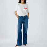 92788 Wide Leg Jeans in Dark Blue Denim