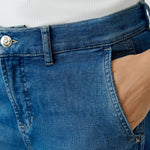 OUI 92788 Wide Leg Jeans in Dark Blue Denim