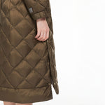 Trefel Quilted Coat in Dark green