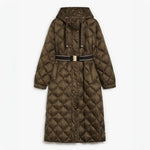 Trefel Quilted Coat in Dark green