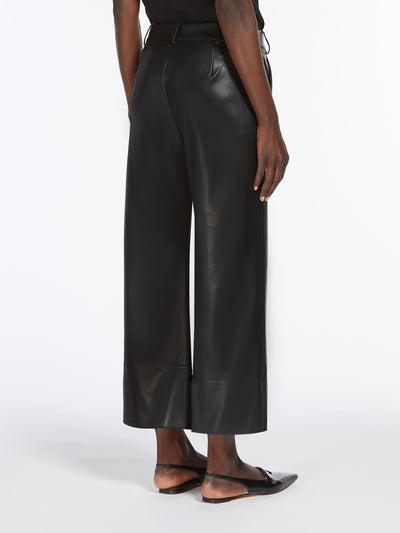 Soprano Faux Leather Trousers in Black