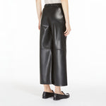 Luciana Coated Fabric Trousers in Black