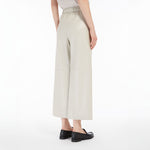 Luciana Coated Fabric Trousers in Ecru