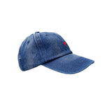 BLACK COLOUR Malou Denim Cap in Blue Denim/Heart