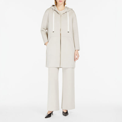 S MAXMARA Zurca Viscose Jersey Jacket in Ecru