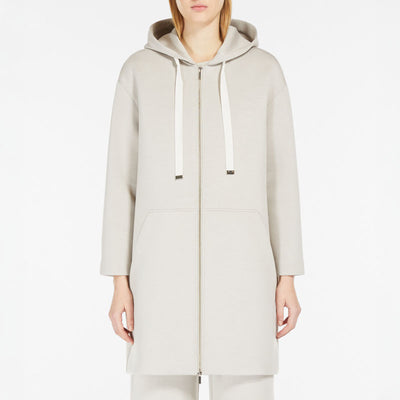 S MAXMARA Zurca Viscose Jersey Jacket in Ecru