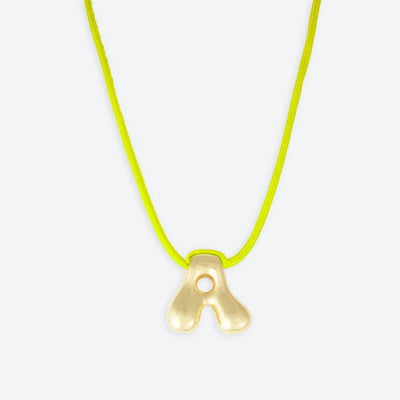 LA MOME BIJOU A Initial Joy Letter Necklace in Gold