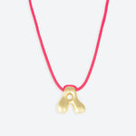 LA MOME BIJOU A Initial Joy Letter Necklace in Gold