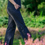 Abbie Box Stretch Pant in Grey Leopard