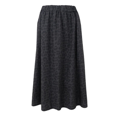 Abbie Leo Skirt in Grey leopard