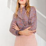 BONTE Aida Shirt in Ecru/Brown