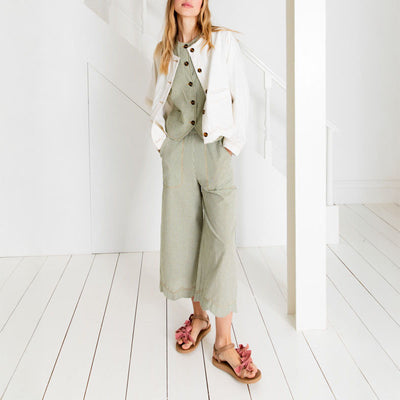 BONTE Aide Trouser in Green Gingham