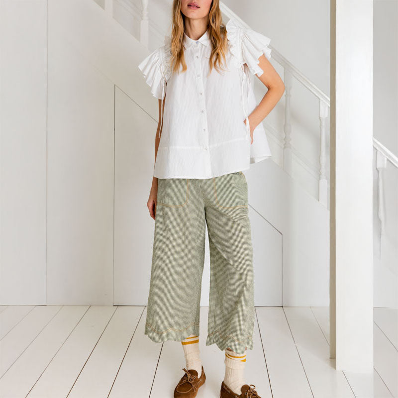 BONTE Aide Trouser in Green Gingham