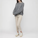 Hazel Slouch Side Split Jumper in Derby Grey