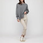 Hazel Slouch Side Split Jumper in Derby Grey