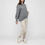 Hazel Slouch Side Split Jumper in Derby Grey