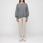 Hazel Slouch Side Split Jumper in Derby Grey