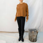 Oaklynn Boxy Heavy Knit Jumper in Astana Camel