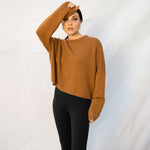 Oaklynn Boxy Heavy Knit Jumper in Astana Camel