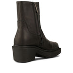 Amina Leather Boots in Black