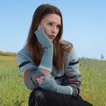 Angora Fingerless Mittens in Shingle/Grey