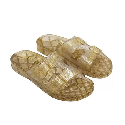 Anjo Glitter Sandals in Gold