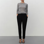 Annabelle Merino Wool Jumper in Medium Grey Melange