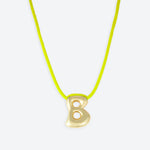 LA MOME BIJOU B Initial Joy Letter Necklace in Gold