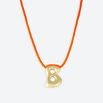 LA MOME BIJOU B Initial Joy Letter Necklace in Gold