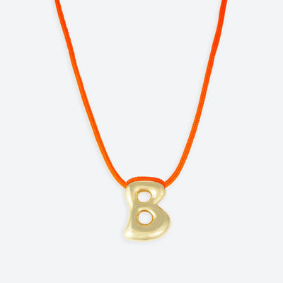 LA MOME BIJOU B Initial Joy Letter Necklace in Gold