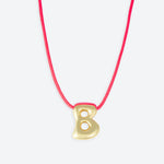 LA MOME BIJOU B Initial Joy Letter Necklace in Gold