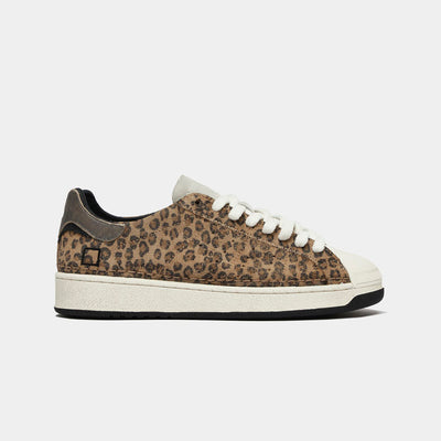 D.A.T.E Base Mixed Sneakers in Leopard