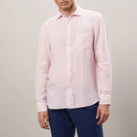 HARTFORD L/S Paul Linen Shirt in Faded Rose