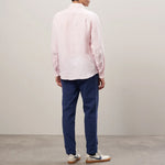 HARTFORD L/S Paul Linen Shirt in Faded Rose