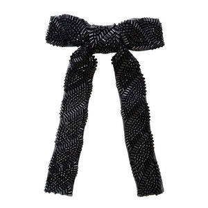 Cavarly 2 in 1 Bow Brooch in Black