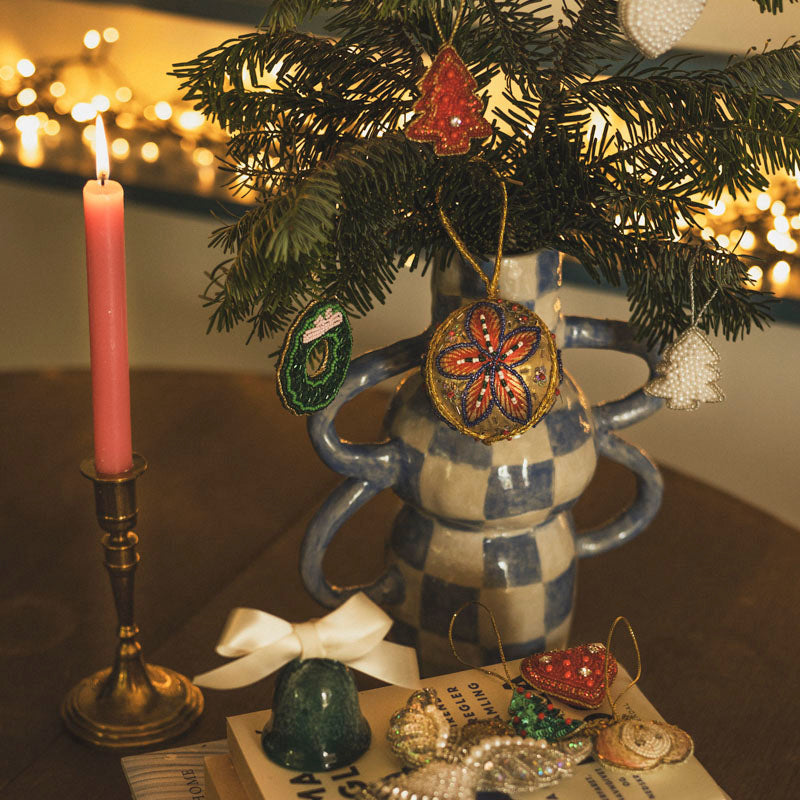 Christmas Wreath Ornament in Green