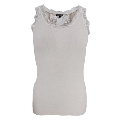 Ivy Rib Vest Top in Ivory