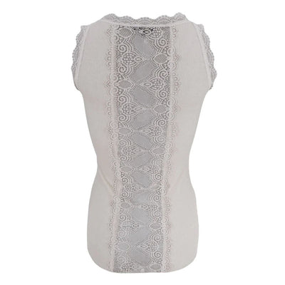 Ivy Rib Vest Top in Ivory