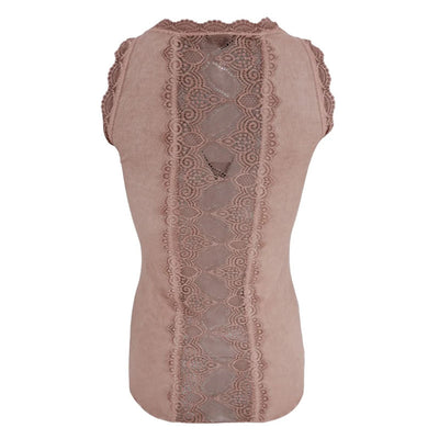 Ivy Rib Vest Top in Rose