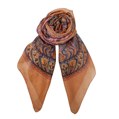 Kirstine Silk Scarf in Camel