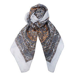 Kirstine Silk Scarf in Grey