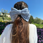 Matilda Bow Hair Clip in Light Blue