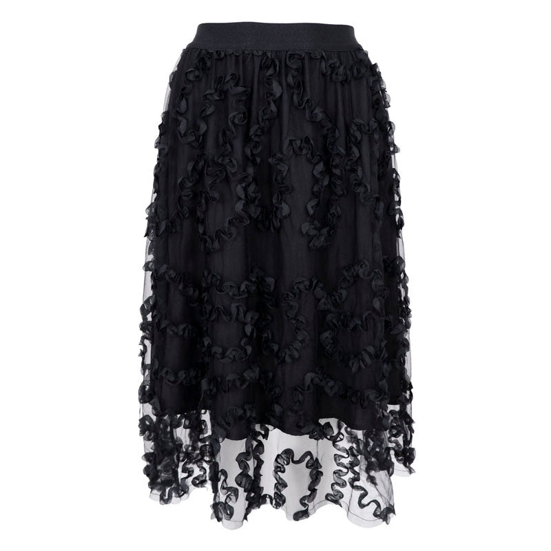 Swirl Skirt in Black