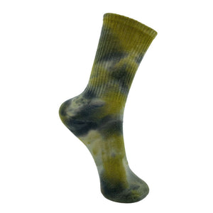 Tokyo Tie Dye Socks in Olive