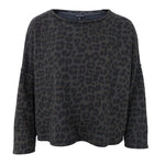 Zelda Sweatshirt in Grey Leopard