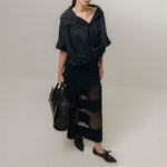 EMIN PAUL Button Blouse in Black