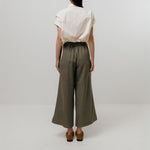 EMIN PAUL Drawstring Waist Trousers in Khaki