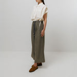 EMIN PAUL Drawstring Waist Trousers in Khaki